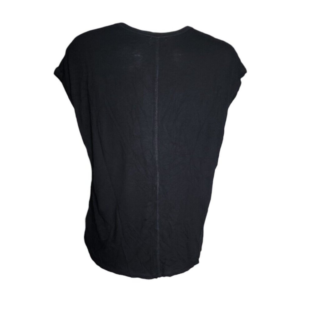 Old Navy Top Womens Size Large Solid All Black Pu… - image 3